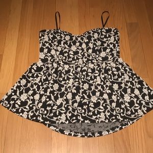 Peplum tube top